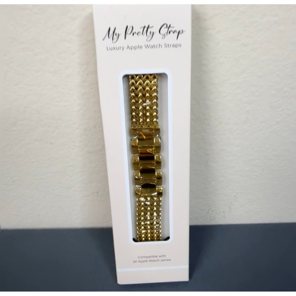 My Pretty Strap Stainless Steel Apple Watch Band Mermaid Gold NEW
